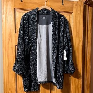 Charter Club Black Patterned Sweater